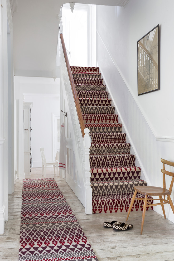 Geometric-carpet-staircase-traditional-with-patterned-carpet-stair-runner-patterned-carpet